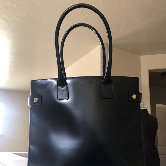 Large Gucci Leather Tote Bag - Picture 2 of 13